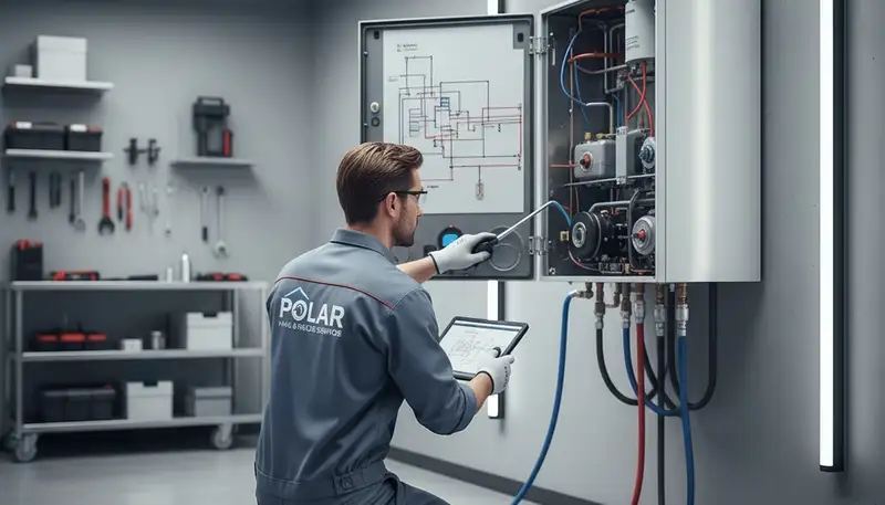 Technician performing professional boiler repair in Washington, DC for Five Star Cooling
